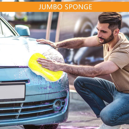 2-Pack Jumbo Car Wash Sponges – Scratch-Free High Density Cleaning Sponges for Car Exterior, Wheels, Glass & Bodywork